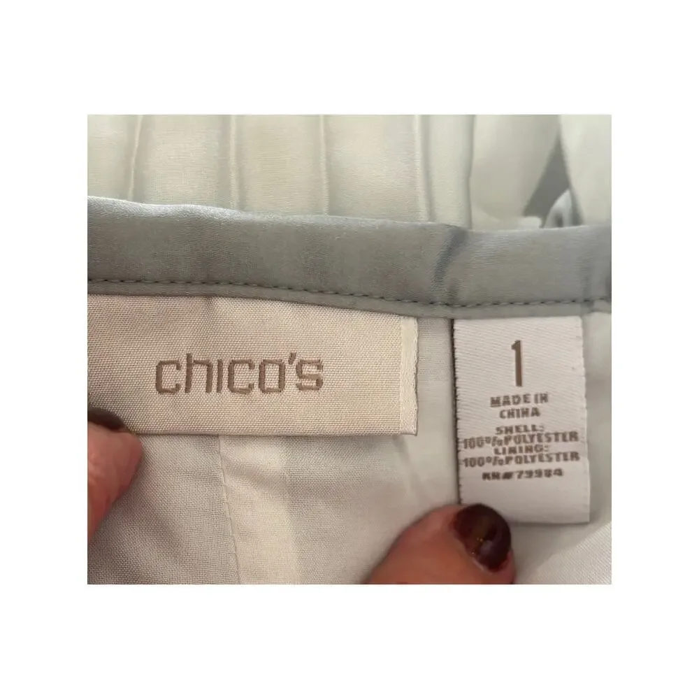 Chico's pleated gray ombre maxi skirt‎ - Picture 3 of 3